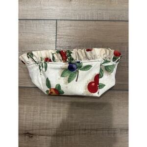 Longaberger TEA Basket LINER Fruit Medley fabric
